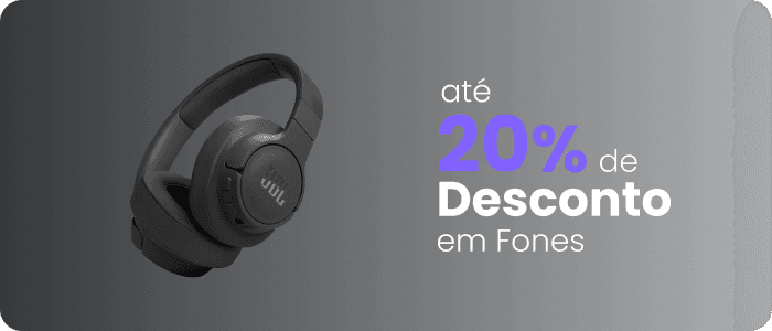 Até 55% de desconto em fones!