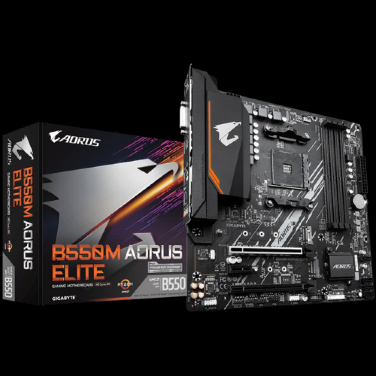 Placa Mãe Gigabyte B550M AORUS Elite, Chipset B550