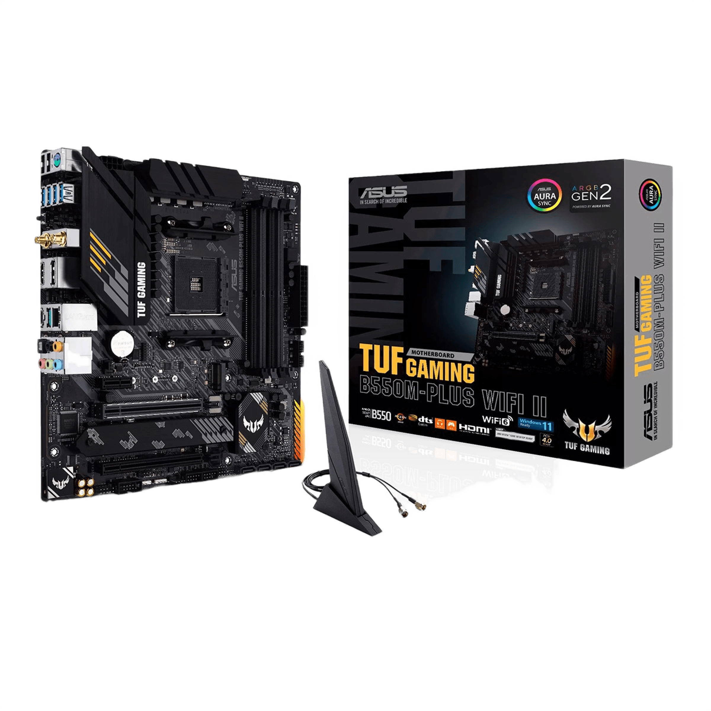 Placa Mãe Asus TUF Gaming B550M-Plus WIFI II, Chipset B550, AMD AM4, mATX, DDR4